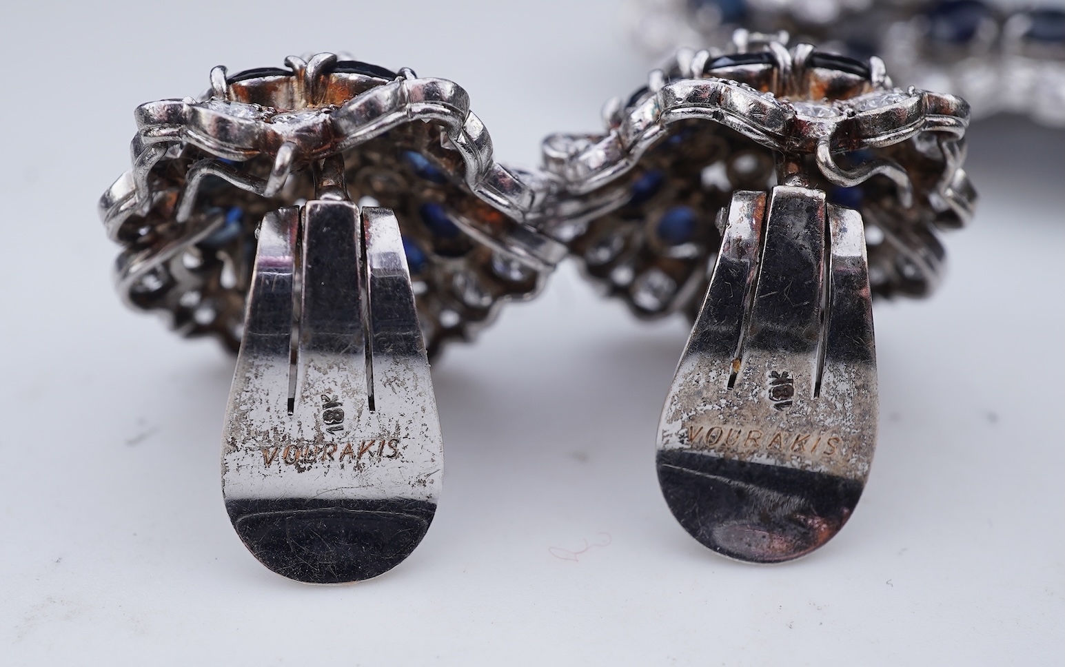 Vourakis, a sapphire and diamond demi-parure, mid-late 20th century